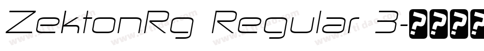 ZektonRg Regular 3字体转换